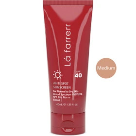 کرم ضد آفتاب SPF40 پوست خشک متوسط رنگی و ضد لک 40 میلی لیتر